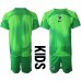 Billige Frankrig Målmand Børnetøj Udebanetrøje til baby VM 2022 Kortærmet (+ korte bukser)